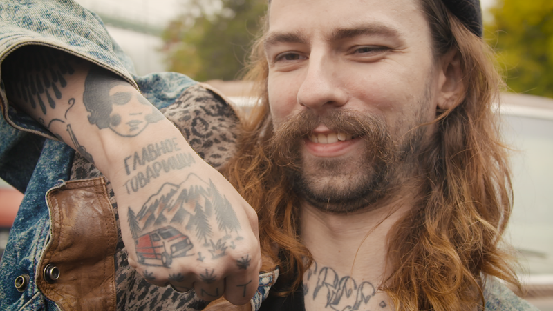 That’s Sergei’s current van, which he also got a tattoo of. Photo: Alex Lau